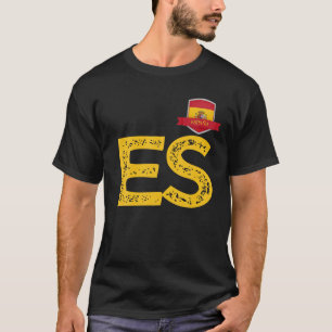 Camiseta España Espa letra de bandera humana E y S España E