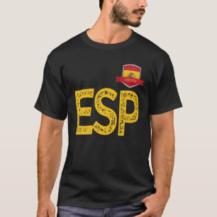 Camiseta España Espa letra de bandera humana E y S y P Espa