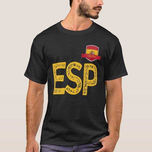 Camiseta España Espa letra de bandera humana E y S y P Espa (Anverso)