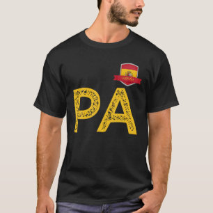 Camiseta España Espa letra de bandera humana P y un spa esp