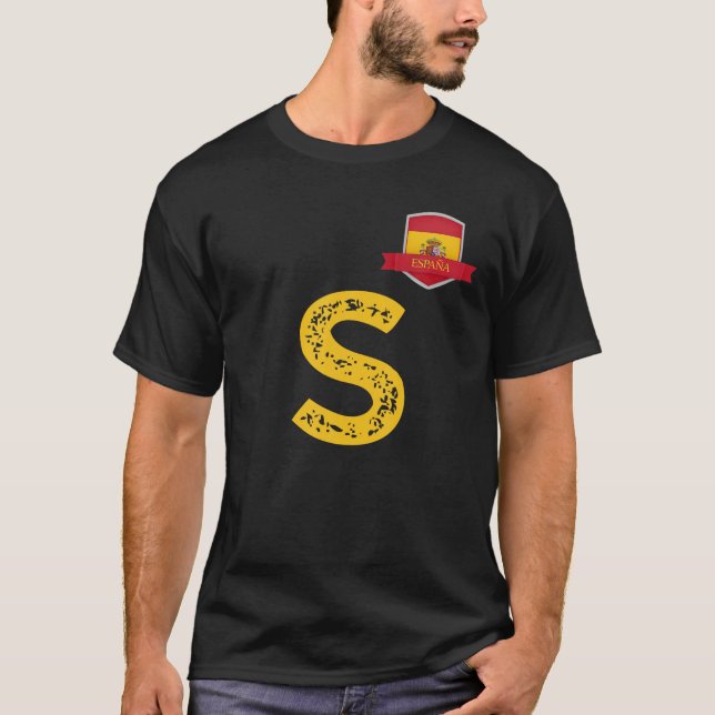 Camiseta España Espa letra de bandera humana S España Espa  (Anverso)
