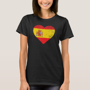 Camiseta España España España Bandera de España Corazón que