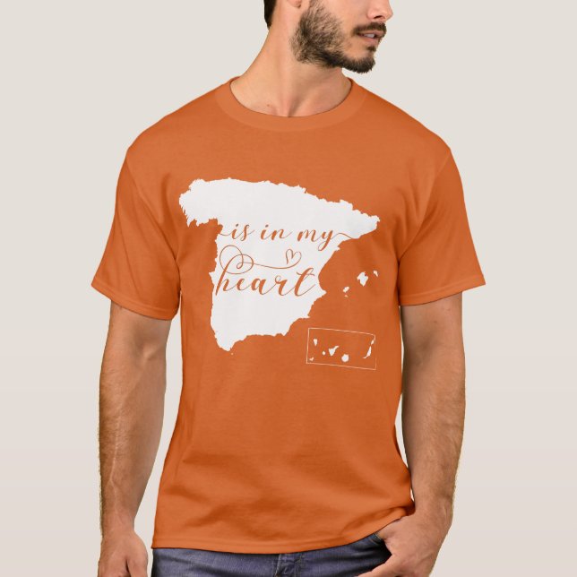 Camiseta España está en mi corazón, mapa (Anverso)