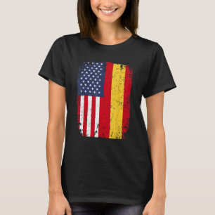 Camiseta España Estados Unidos Bandera Estadounidense Doble