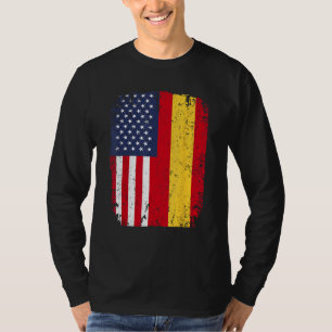 Camiseta España Estados Unidos Bandera Estadounidense Doble