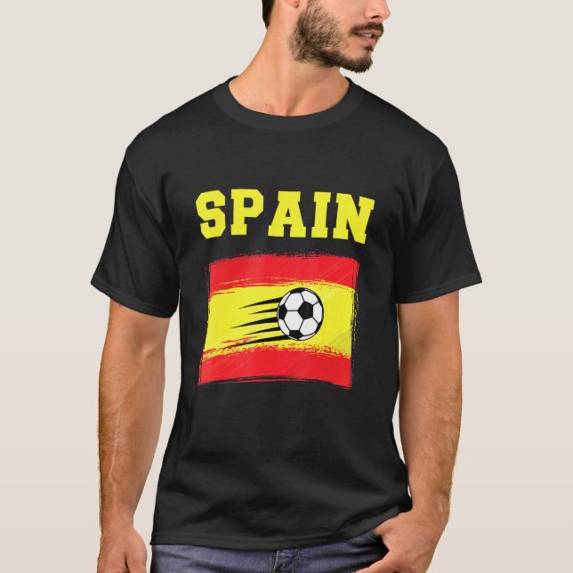 Camiseta España: Fútbol Fútbol Diseño de Bandera Española P (Anverso)