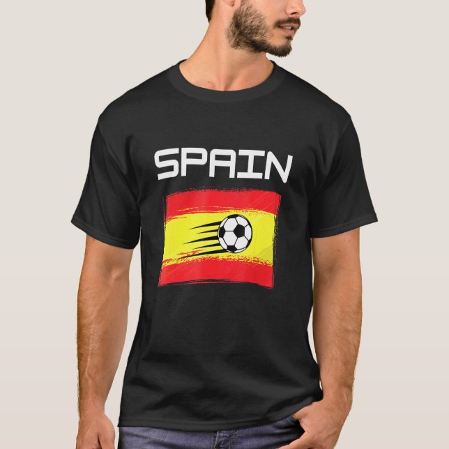 Camiseta España: Fútbol Fútbol Diseño de Bandera Española P (Anverso)