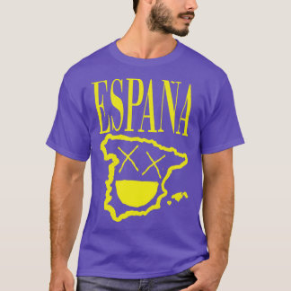 Camiseta España Grunge España X ojos España Cara sonriente