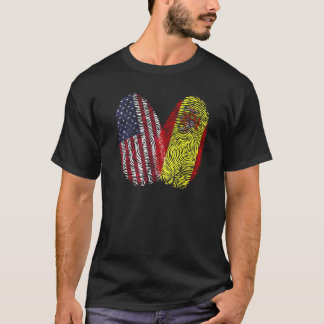 Camiseta España: huella digital de la bandera de los Estado