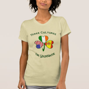 Camiseta España Irlanda USA Trébol Personalizado para Mujer
