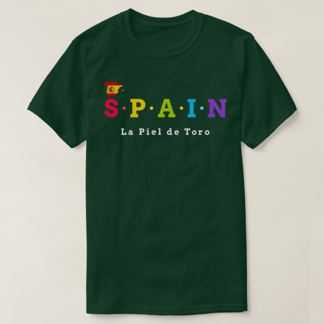 Camiseta España La Piel de Toro La bandera de la piel del t (Diseño del anverso)
