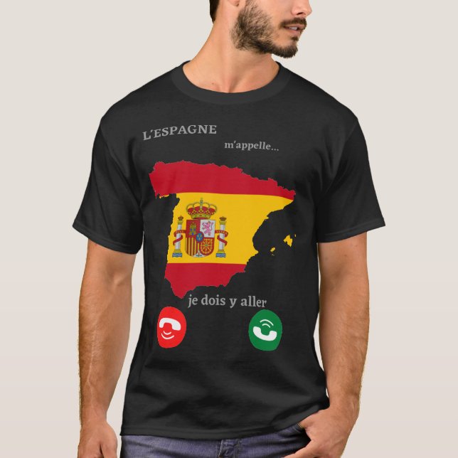 Camiseta España llama y debo irme (Anverso)