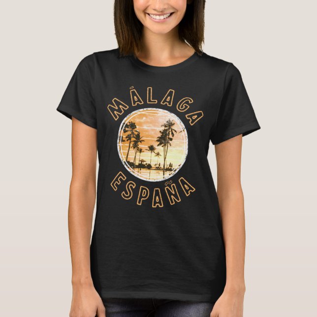 Camiseta España Málaga ESPANA Retro Sunset (Anverso)