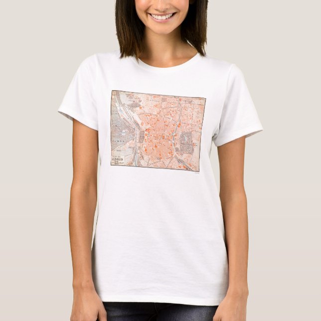 Camiseta España: Mapa de Madrid, C1920 (Anverso)