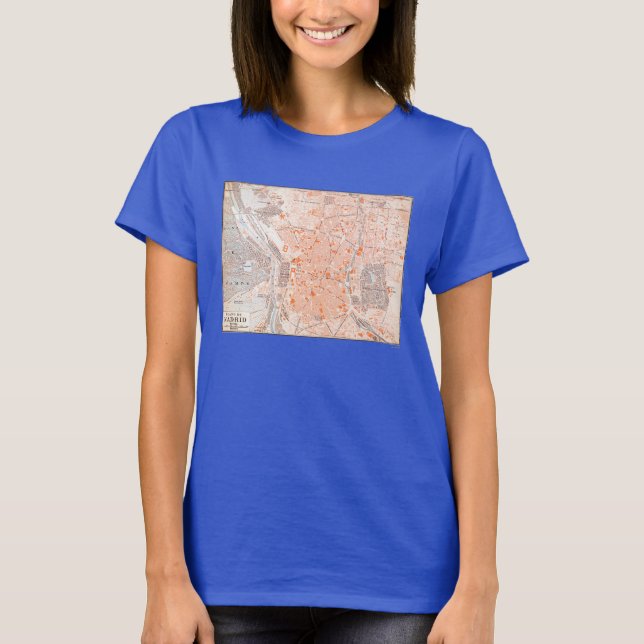 Camiseta España: Mapa de Madrid, C1920 (Anverso)