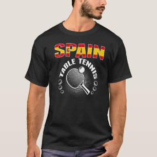 Camiseta España Mesa de Tenis Apoya al español Ping Pong Te
