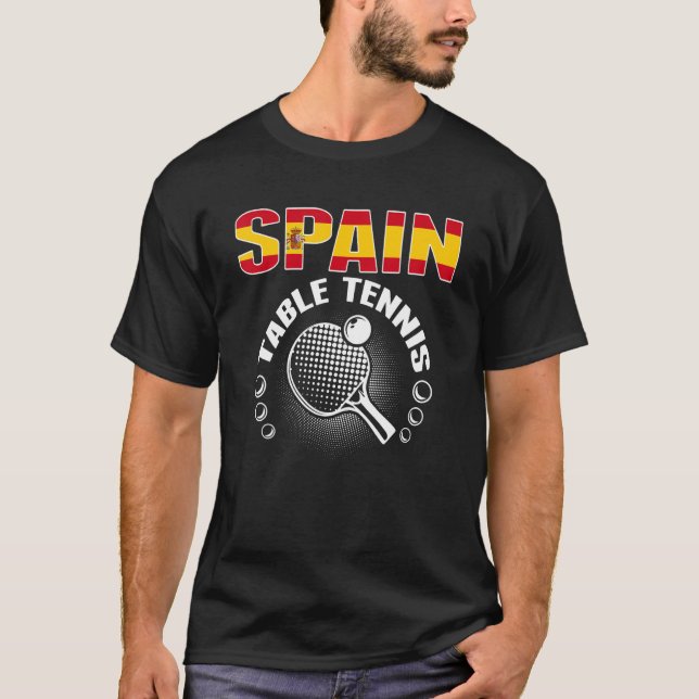 Camiseta España Mesa de Tenis Apoyo al Ping Pong T español (Anverso)