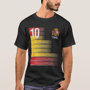 Camiseta España Número 10 Espana Fútbol Español Hombres Muj