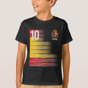 Camiseta España Número 10 Espana Fútbol Español Hombres Muj