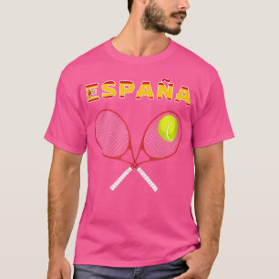 Camiseta España Tennis Ball Racket Country Flag Espaa Playe