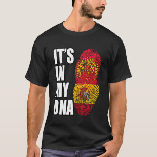 Camiseta España Y Kirguistán Mezclan Bandera Del Patrimonio