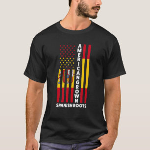 Camiseta Español adulto norteamericano raíz España Español