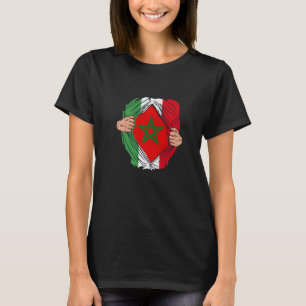 Camiseta Español con raíces marroquíes Maroc Flag con Españ