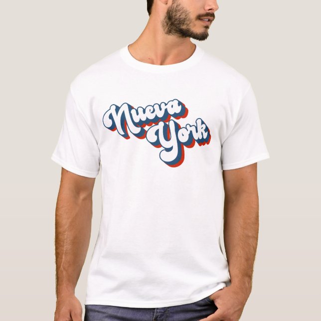 Camiseta Español hispano hispano latino retro de Nueva York (Anverso)
