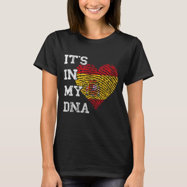 Camiseta Español Orgullo: ADN del corazón (Anverso)