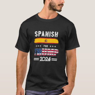 Camiseta Español para apoyo patriótico de bandera de Trump 