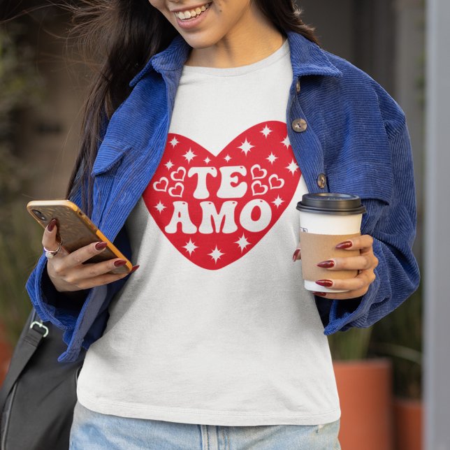 Camiseta Español Te Amo Te Amo El El día de San Valentín Ro (Subido por el creador)