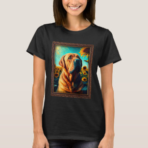 Camiseta Española Mastiff Pintando Flor De Girasol Madre Mu