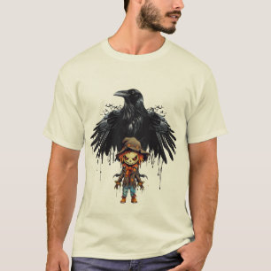 Camiseta Espantapájaros, cuervo, Halloween