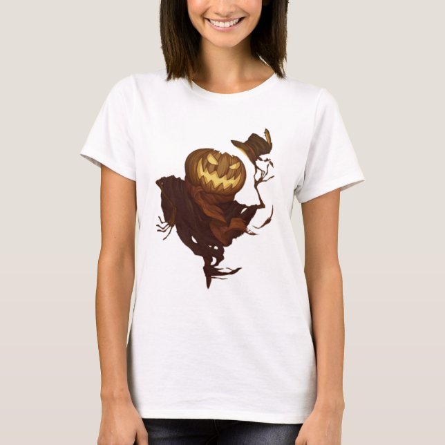 Camiseta Espantapájaros de Halloween (Anverso)
