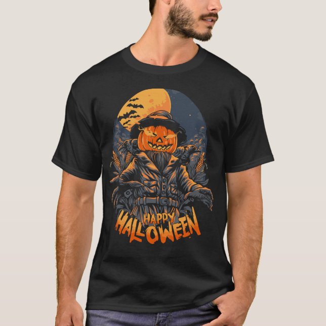 Camiseta Espantapájaros en Halloween (Anverso)
