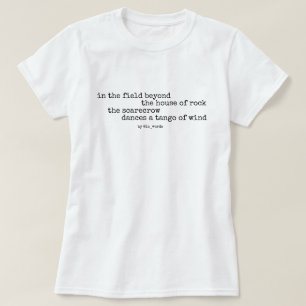 Camiseta Espantapájaros y poema de tango