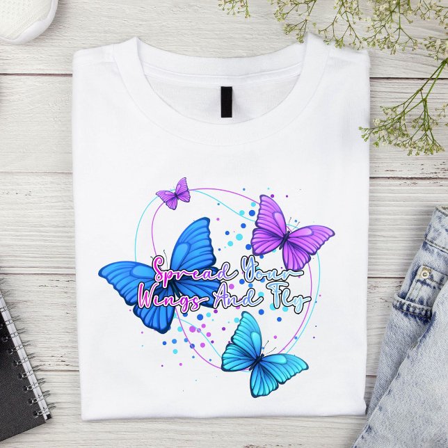 Camiseta Esparce sus alas y vuela mariposa (Subido por el creador)