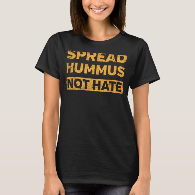 Camiseta Esparcir Hummus No Odiar Vegetariano (Anverso)