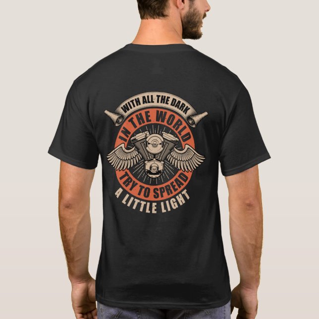Camiseta Esparcir tac de estilo Biker ligero (Reverso)