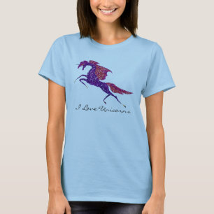 Camiseta Esparkles de Purpurina de unicornio pintado artíst