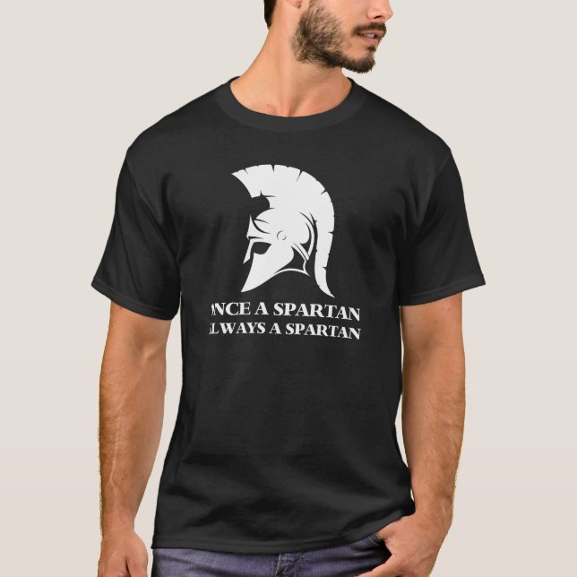 Camiseta Espartano Fuerte Una Vez Un Espartano Siempre Un E (Anverso)