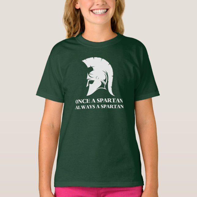 Camiseta Espartano Fuerte Una Vez Un Espartano Siempre Un E (Anverso)