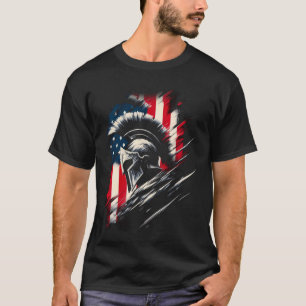 Camiseta Espartano Patriótico Molon Labe Bandera estadounid