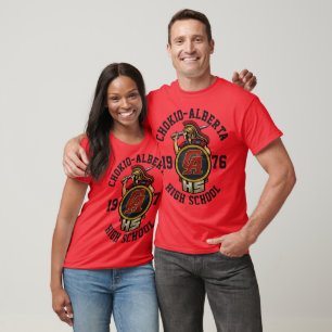 Camiseta espartanos de Chokio-Alberta clase de 1976 frente