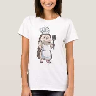 Camiseta Espátula de cocina de erizo Cocinando