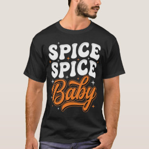 Camiseta Especia Especia Bebé Halloween Tipografía Retro Di