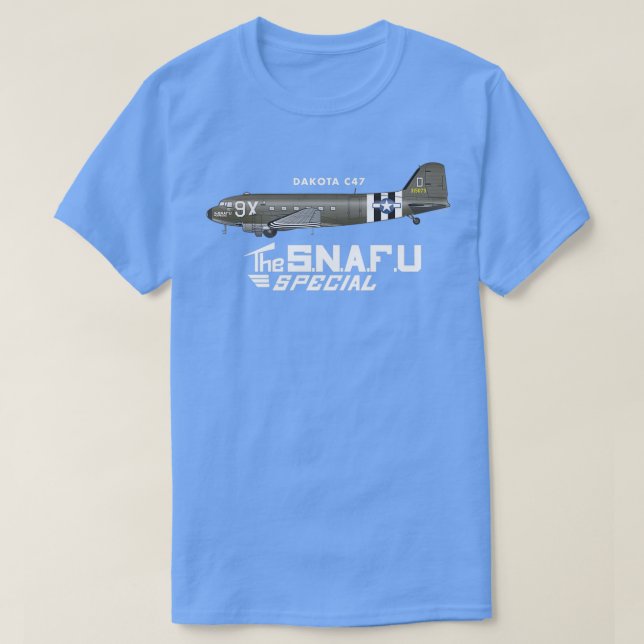 CAMISETA ESPECIAL DE DAKOTA C47 SKYTRAIN SNAFU (Diseño del anverso)