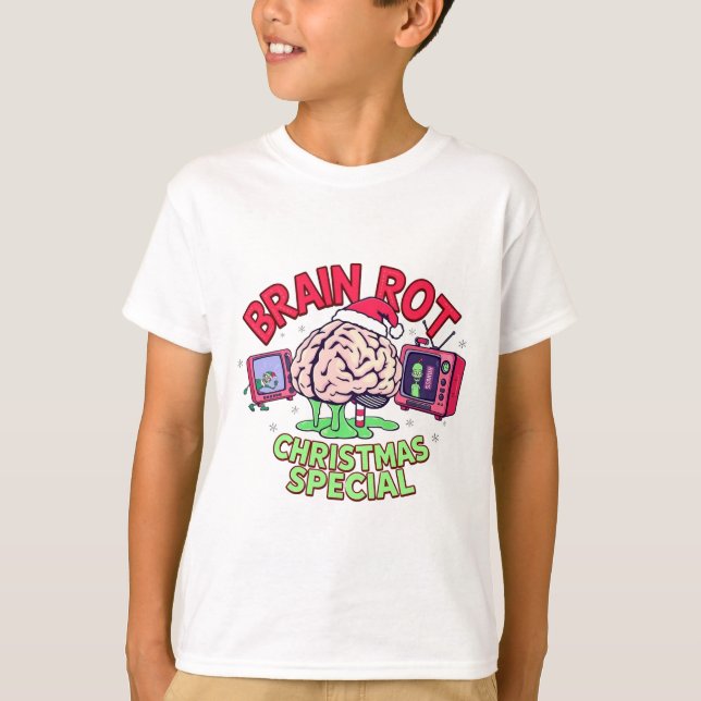 Camiseta Especial de Navidad de Deterioro Cerebral meme de  (Anverso)