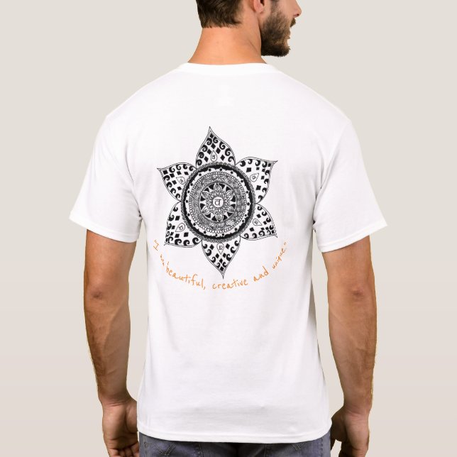 Camiseta especial Sacral Chakra Mandala para hombr (Reverso)