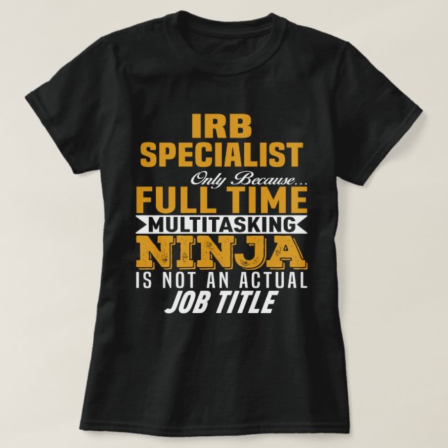 Camiseta Especialista de IRB (Diseño del anverso)